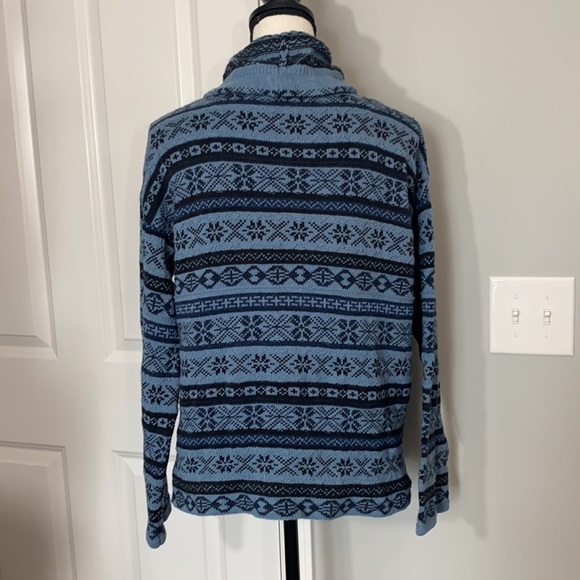 Chaps Winter Snowflake Turtleneck Cowl-neck Chunky Warm Snowflake Sweater - Picture 4 of 6